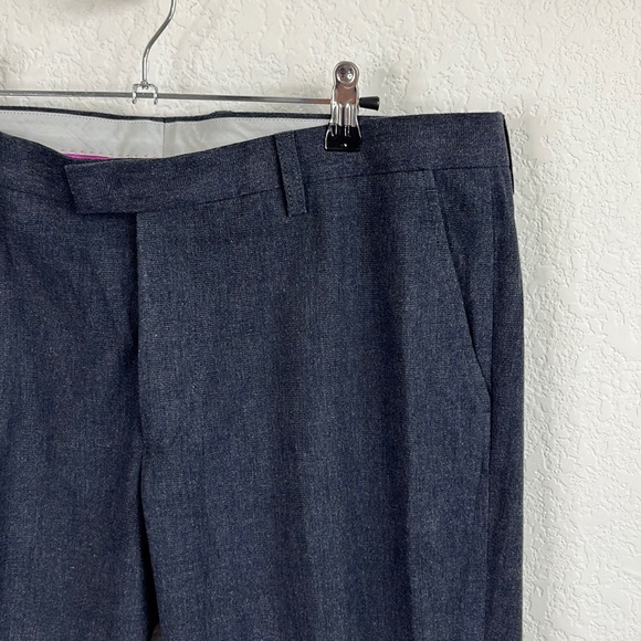 ETRO Spackled Flannel Gridded Pressed Seam Trousers - Picture 1 of 9